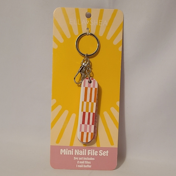 Mini Nail File Set Keychain Sun/Flowers - Picture 5 of 5